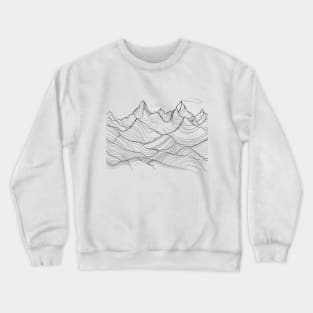 Minimalism Mountain Range Crewneck Sweatshirt